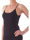 Women's T-Shirt with Spaghetti Strap Black