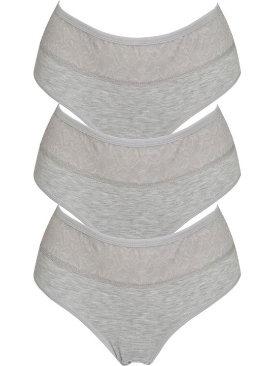 Talie înaltă Femei Slip 3Pack Gray