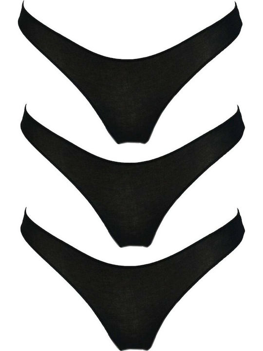 Γυναικεία String 3Pack Μαύρο