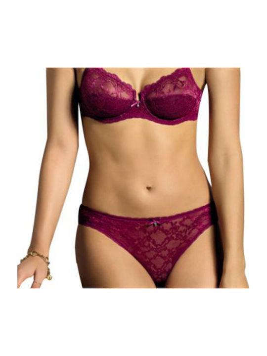 Women's Brazil with Lace Purple