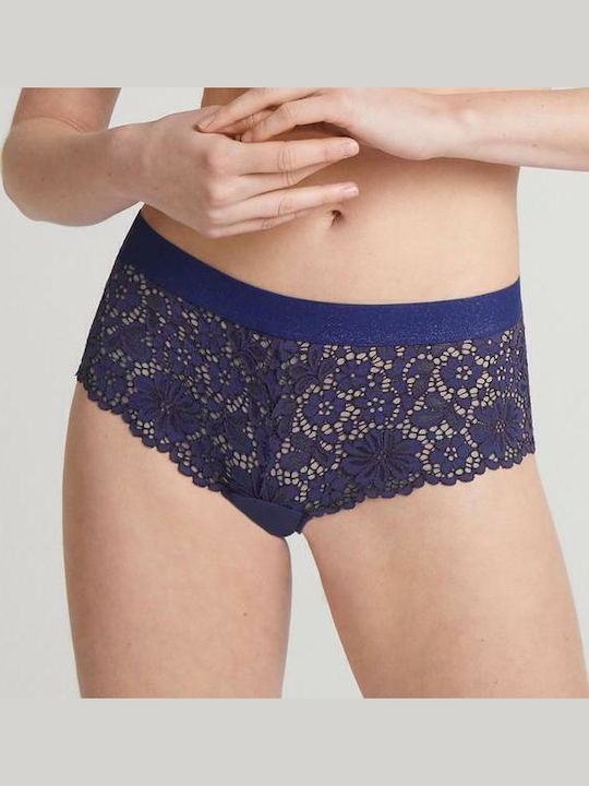 Variance Boxer with Lace Blue