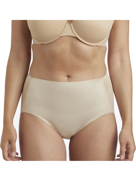 Naomi & Nicole High Waist Beige Women's Briefs