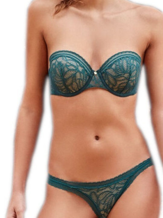 Gisela Set de Lenjerie Sutien cu Slip Cypress Green