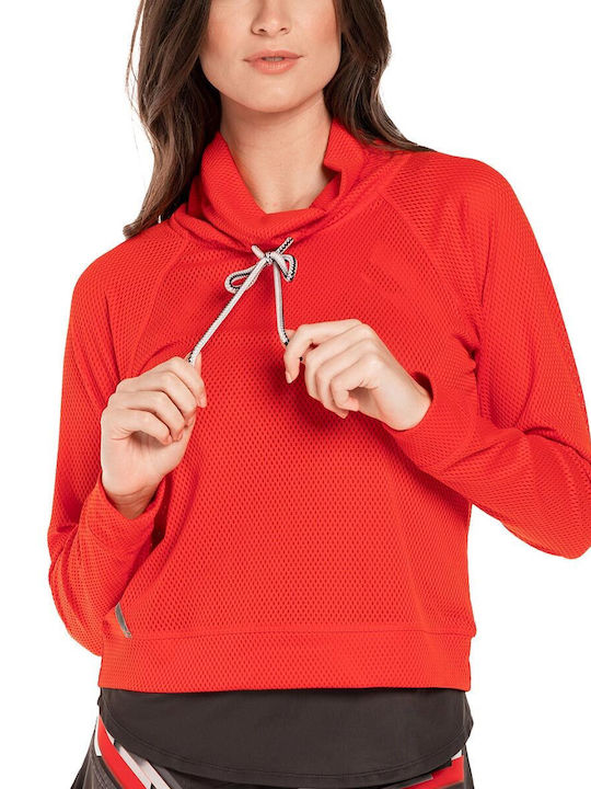 Women's Sweatshirt Hooded Crimson