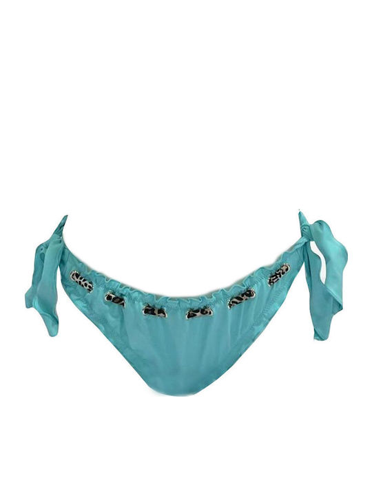 Bikini Slip με Κορδονάκια Μαύρο