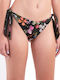 Bikini Slip με Κορδονάκια Black