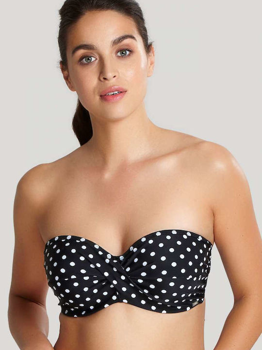 Anya Strapless Bikini Top ΑΣΠΡΟΜΑΥΡΟ
