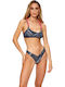 Bikini Set Triangle Top & Slip Bottom Black