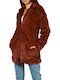 Women's Long Fur Terracotta