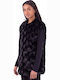 Women's Sleeveless Short Fur Black (200451/BLACK)