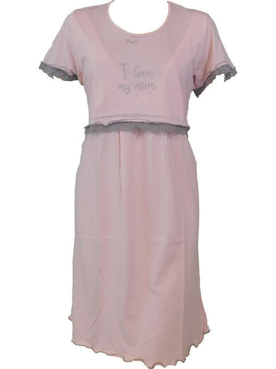 Primavera Nightgown Maternity & Nursing Pink