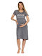 Angel's Secret Nightgown Maternity & Nursing Gray