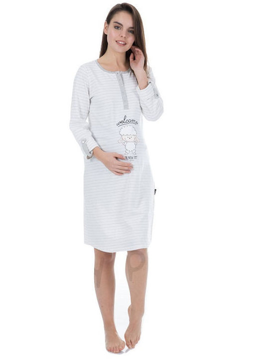 Happy People Pregnancy Nightgown White