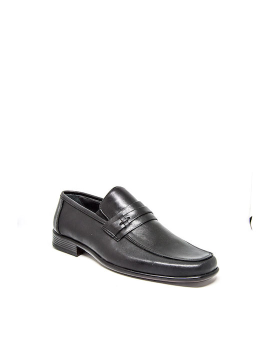Δερμάτινα Ανδρικά Loafers σε Μαύρο Χρώμα