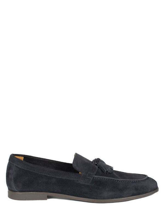 Δερμάτινα Ανδρικά Loafers σε Μπλε Χρώμα