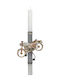 Osterkerze Rund Handgefertigt Beige