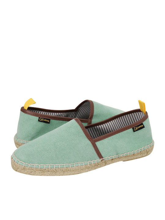 GK Uomo Fabric Men's Espadrilles in Green Color