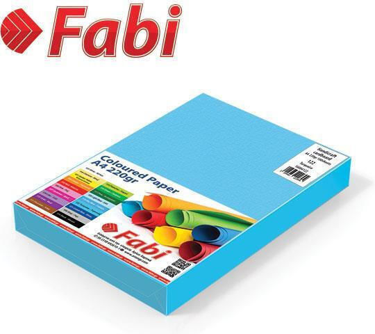 Carton Colaj A4 Fabi 220g 100 foi 4122 Turcoaz