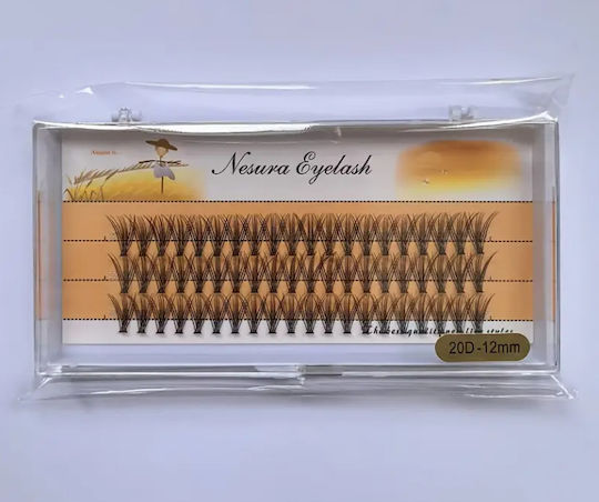 Nesura Silk Lash Clusters 12mm 20d Curl C 60 Pcs