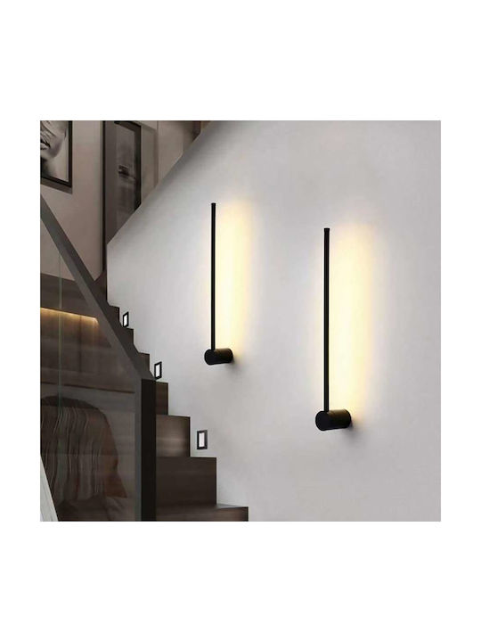 Atman Leuchte Wand und Schalter Schwarz 60x10cm