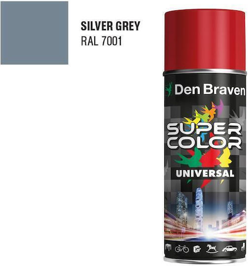 Bostik Spray Paint Acrylic High Temperature with Metallic Effect Gray Grey 400ml