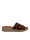 Women's Flat Sandals Anatomic in Tabac Brown Color