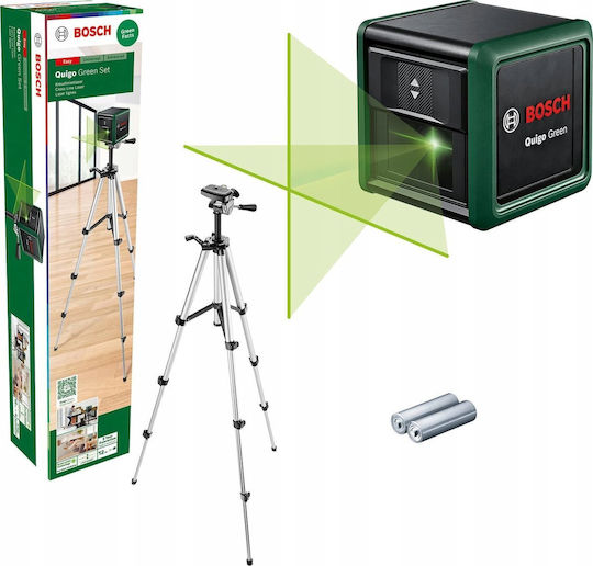 Bosch Quigo Self-leveling Linear Laser Level Green Beam 1.5V with Working Range 12m
