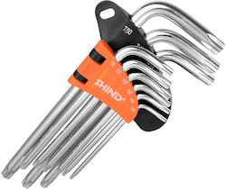 94338 Shind Set 9 Torx-Schlüssel Lange Löcher T10-T50