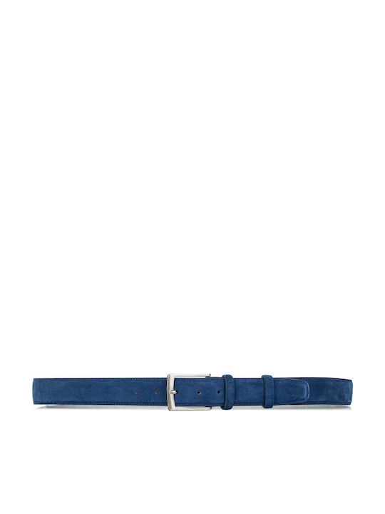 Classico Ανδρική Ζώνη Δερμάτινη Navy Μπλε