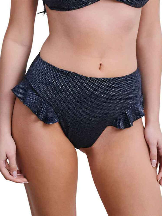 Bikini Slip Hohe Taille Black