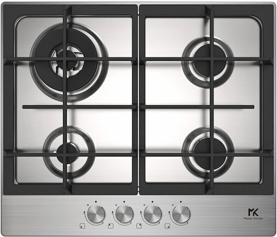 Master Kitchen Plită pe Gaz Autonom 60x51εκ. Argintiu