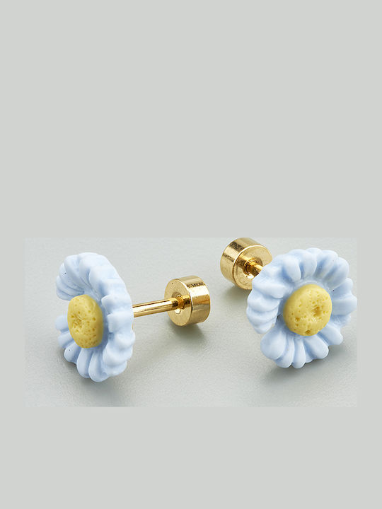 Hypoallergenic Gold Plated Kids Earrings Studs from Steel