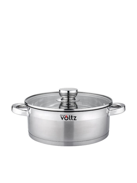 Voltz Tiefer Edelstahl-Topf 3.9Es / 24cm