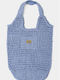 Strick-Tasche Tote Hellblaue