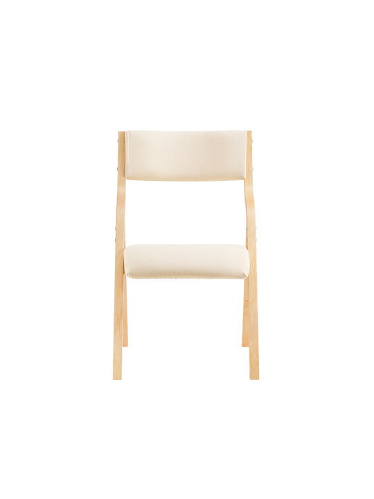 SoBuy Ess- und Küchenstühle mit Stoffbezug Klappbar Weiß 41x44cm