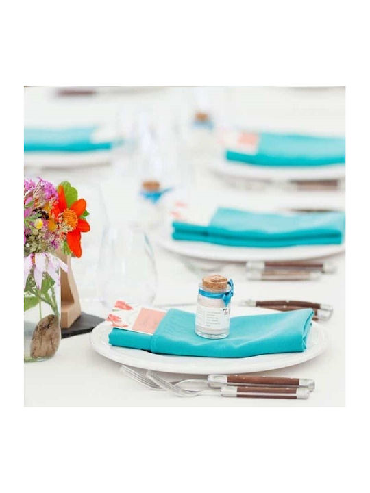 Kotonia Home Tablecloth Cotton Set 10pcs Turquoise 40x40cm
