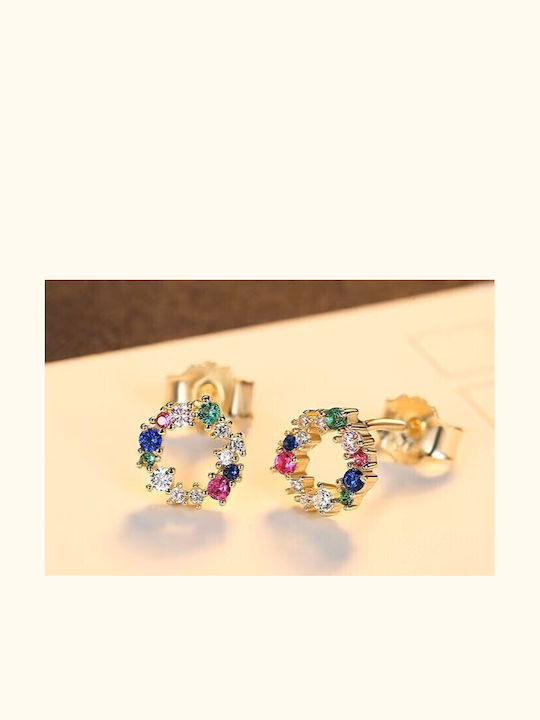 By Queen Cercei Argint Carfota Cerc Rotund Placat Cu Aur Zircon