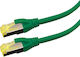 Logon S/FTP Cat.6a (Gigabit) Καλώδιο Δικτύου Ethernet 5m Πράσινο