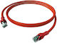 Easylan S/FTP Cat.6a (Gigabit) Καλώδιο Δικτύου Ethernet 3m Κόκκινο