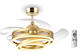 Bruno Deckenventilator 106.68cm mit Leuchte Transparent / Gold