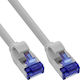 InLine S/FTP Cat.6a (Gigabit) Καλώδιο Δικτύου Ethernet 0.5m Γκρι