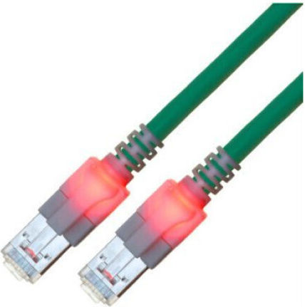 Sacon S/FTP Cat.6 (Gigabit) Καλώδιο Δικτύου Ethernet 0.5m Τιρκουάζ