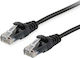 Equip U/UTP Cat.6a (Gigabit) Καλώδιο Δικτύου Ethernet 1.5m Μαύρο