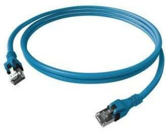 Easylan S/FTP Cat.6a (Gigabit) Καλώδιο Δικτύου Ethernet 0.5m Μπλε