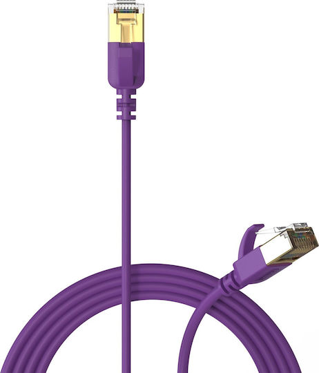 Procab U/FTP (STP) Cat.7 (10Gbps) Καλώδιο Δικτύου Ethernet 0.3m Μωβ