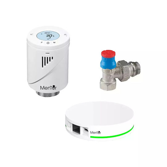 Giacomini Kit Valvă Termostatică pentru Radiator Cap Termostatic Inteligent Mentor Tzb111g Zigbee Programabil Lcd Hub
