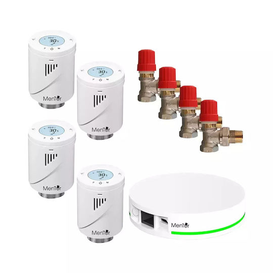 Kit Valvă Termostatică pentru Radiator Danfoss Cap Termostatic Inteligent Mentor Tzb441d Zigbee Programabil Lcd Hub
