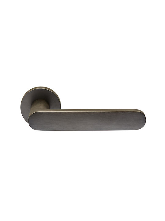 Zogometal Hebel Mittlere Tür mit Rosette 2261 Paar Black Nickel Matte
