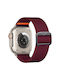 Kalebol Каишка Текстил Бордо (Apple Watch 10, Ultra 2, Ultra 49mm, 9, 8, 7)