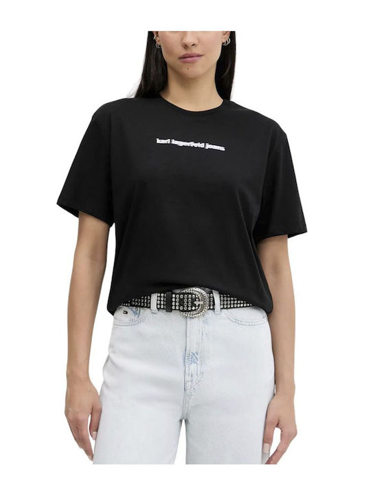 Karl Lagerfeld Damen T-Shirt Schwarz